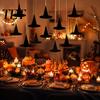 Party Hanging Ornaments for Holidays 12Pcs Halloween Witch Hat Ornaments, Paper Banner Decorations, Bulk Pendants Decoration Spooky Ceiling Drop Decor