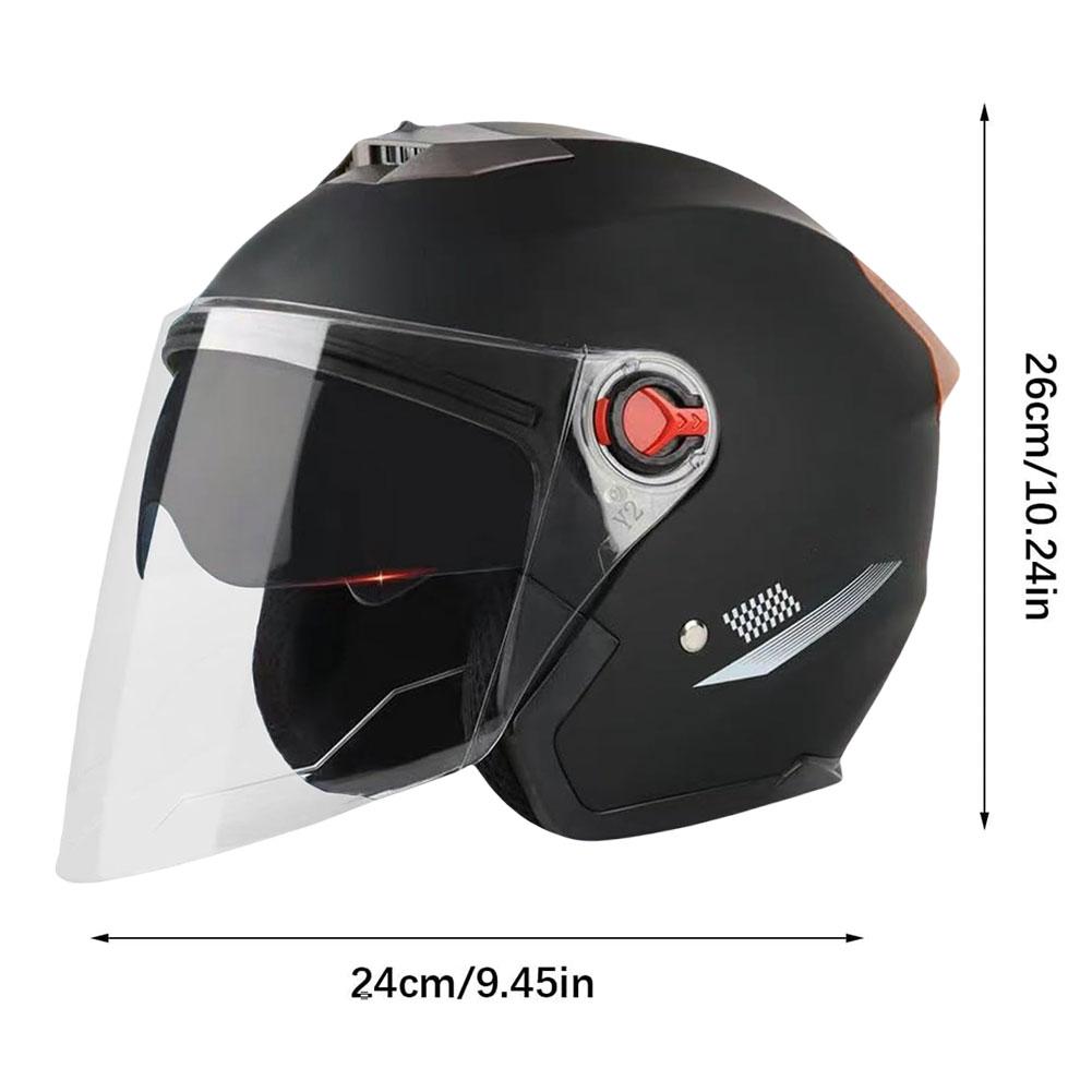 Шлем для электроскутера, открытый шлем для мотоцикла на все времена года с солнцезащитным козырьком, полуоткрытый шлем для взрослых, женщин и мужчин, мотоэкипировка