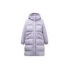 Однотонная водонепроницаемая куртка средней длины на утином пуху, женская верхняя одежда, светло-лавандовая 962348904-5