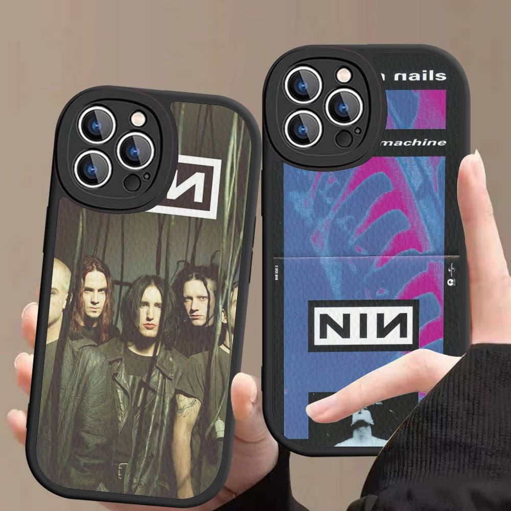 Industrial Rock Nine Inch Nails Band Phone Case For IPhone 16 15 14 13 12 11 Pro Max Plus Leather Soft Cover