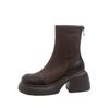 Autumn Socks Boots Women's Boots Fashion Round Toe Ankle Boots  Winter Black Comfortable Thick Sole