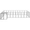 VidaXL Chenil Noir 13,31 m² Acier Enclos pour Chiots Cage Chiens Extérieur 3082238