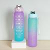 750 мл спортивная бутылка для воды с маркером времени, герметичная чашка, мотивирующая портативная бутылка для воды для занятий спортом на открытом воздухе, фитнеса, без BPA