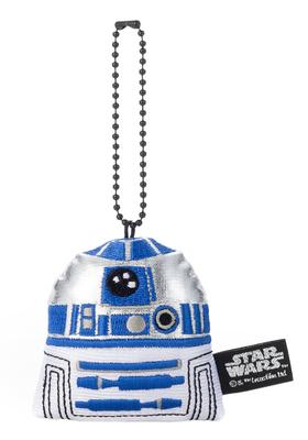 Плюшевый значок Звездные войны с шариковой цепочкой R2-D2 Общая длина 6 см