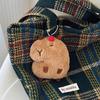 Cute Capybara Plush Dolls Keychain Cartoon Capybara Plush Doll Toy Backpack Decoration Pendant Car Keychain Pendant Gifts