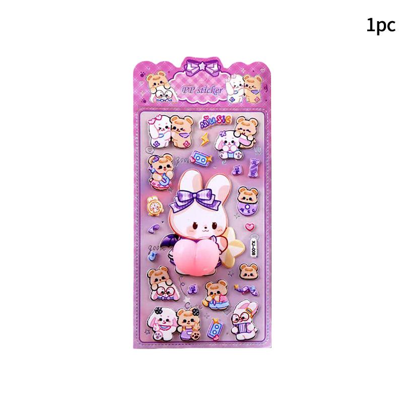 3D Bubble Cartoon Stickers Soft Pinch Pippi Sticker Decompression Diy Phone Case Scrapbook Notebook Cover Decorative Stickers
