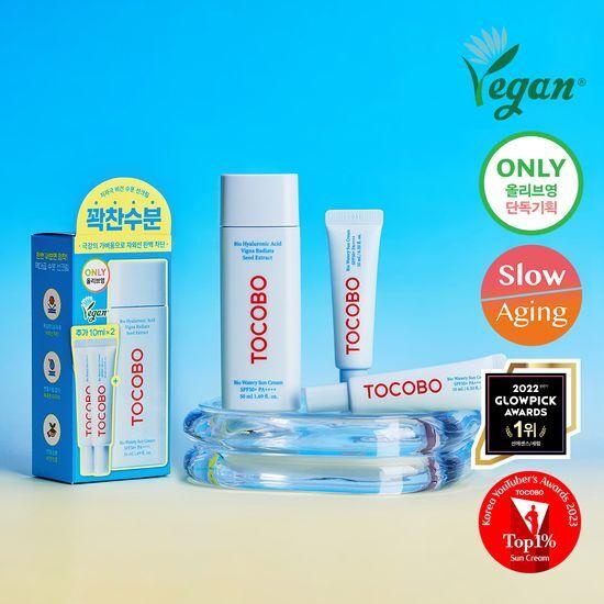 TOCOBO Планирование солнцезащитного средства Bio Watery (50мл+10мл*2шт) SPF50 + PA ++++