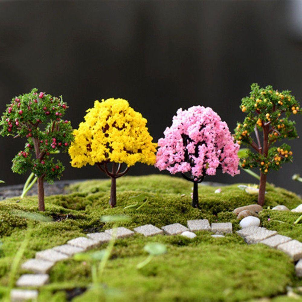 Model Simulation Trees Landscape Plastic Micro Figurines Micro Figurines Sakura Miniatures  Garden