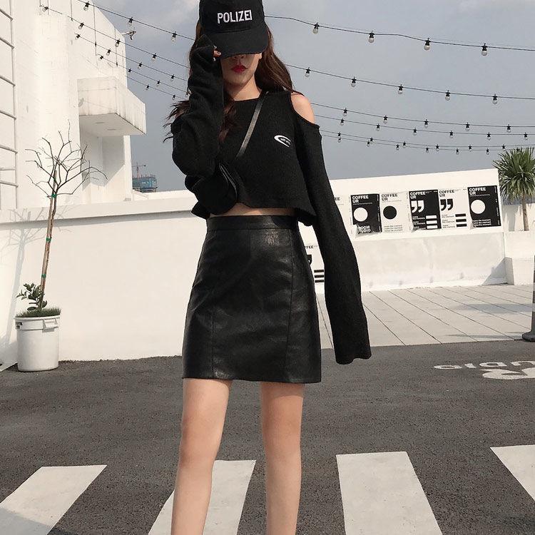 Женская кожаная юбка А-силуэта с высокой талией большого размера - Тренд Осень/Зима 2023