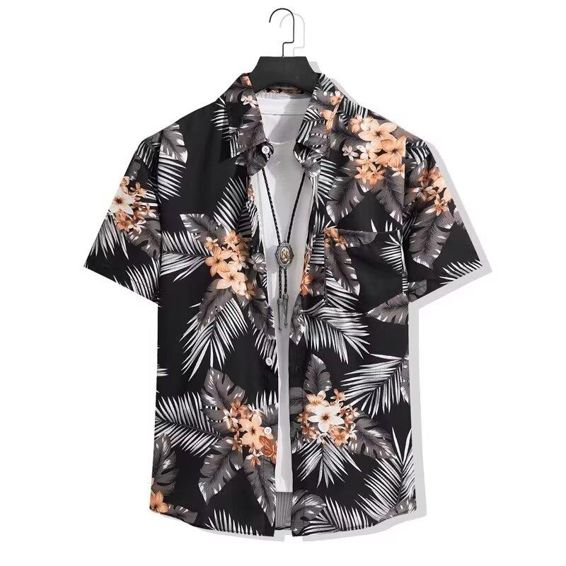 Men'S Retro Shirt, Men'S Summer Outfit, Student Loose Fit, Niche Design, Casual Men'S Top, Outerwear, Beach Top