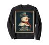 Snowman Vintage Retro Art Deco Christmas Sweatshirt