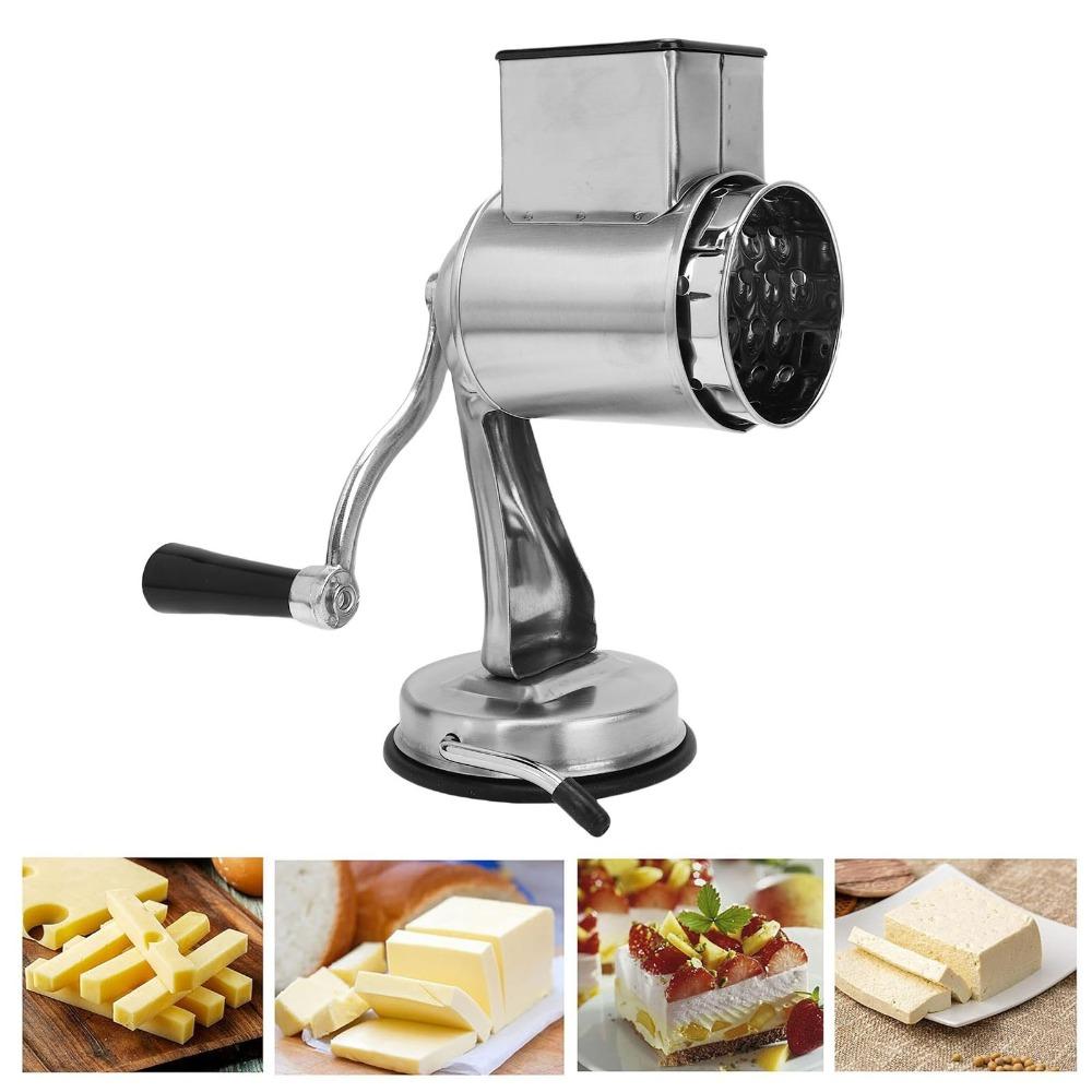 Stainless Steel Rotary Grater Suction Base Cheese Shredder Food Chopper Home Kitchen Restaurant