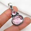 Подвеска с розовым кунцитом, драгоценный камень, кулон из стерлингового серебра 925 пробы, ювелирное изделие ручной работы, кулон с камнем по дате рождения, подарок для него
