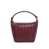 Elegant Hand-held Lunch Box Bag, Fashionable Hand-woven Bag, Trendy and Versatile Casual Shoulder Bag, Soft Leather Underarm Bag