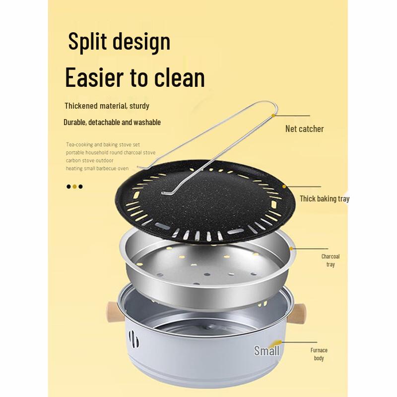 Danle Outdoor Camping Charcoal Grill for Tea and Barbecue