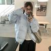 2025 Winter Women's Cotton Jacket - Japanese/Korean Striped Bow Style, Versatile & Thickened