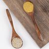 Wooden Soup Spoon Kitchen Bar Supplies Wooden for Honey Drinking Coffee Reusable Brown Handle For Eating Mixing Stirring Cooking