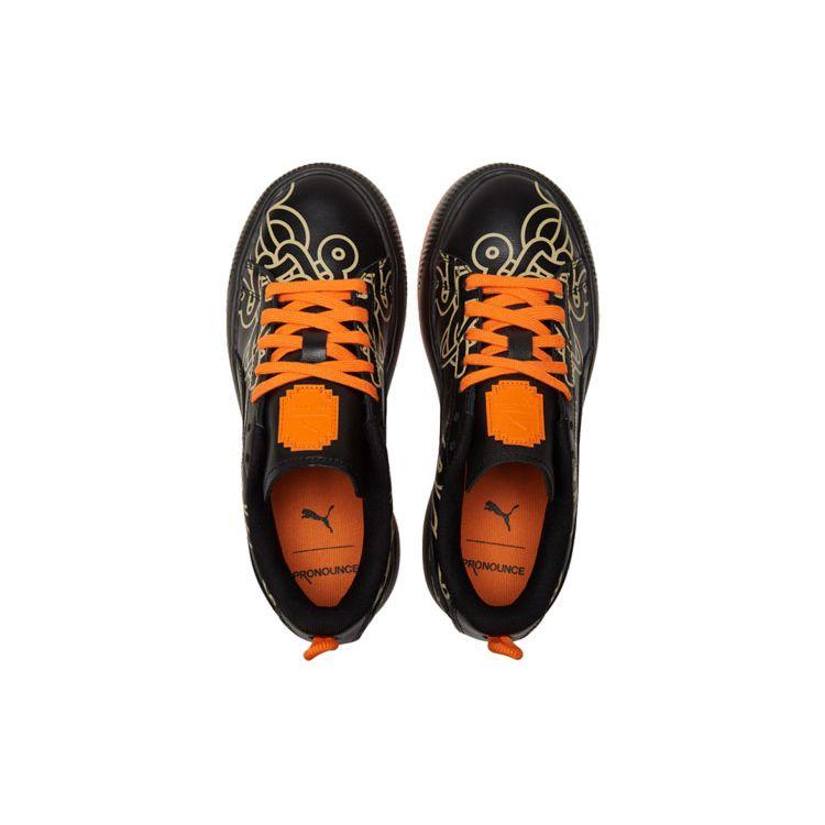 Произносить x Puma Suede Mayu Черно-оранжевые женские кроссовки 381262-01