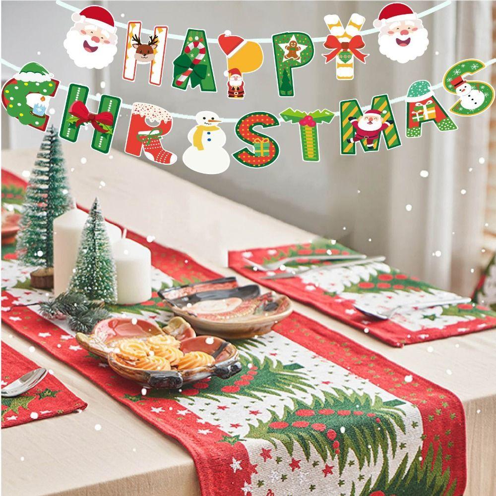 Баннер «Санта Клаус» Рождественский декоративный рождественский подвесной баннер на дверь для дома