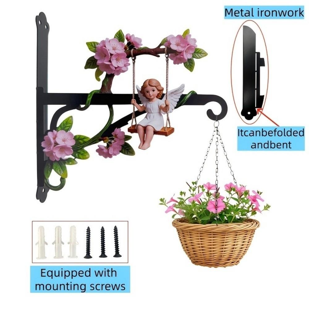 Colorful Wall-mounted Hanger Rust-Proof Wall Hook Beautiful Metal Decorative Rack Garden Decor