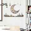 Луна Звезда Фонарь Мечеть Наклейка Съемная Водонепроницаемая ПВХ Самоклеящаяся Гостиная Спальня Офис Стена Фестиваль Праздничное Украшение Наклейка