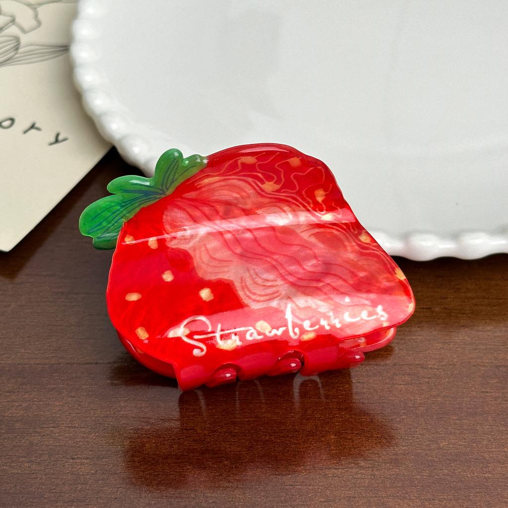 1pc Cute Fruit Series, Grab Clip, Niche Fun Hair Clip, Half Tied Hair, Ponytail Clip, Children's Hair Accessory