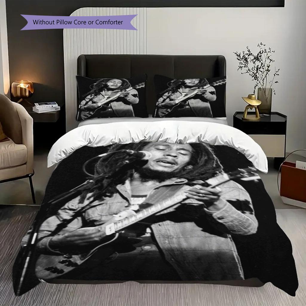 Bob Marley Performance Set Bedding 1 Duvet Cover 2 Pillowcase Without Core Soft And Comfortable Duvet Cover And Pillowcase Bedding Set