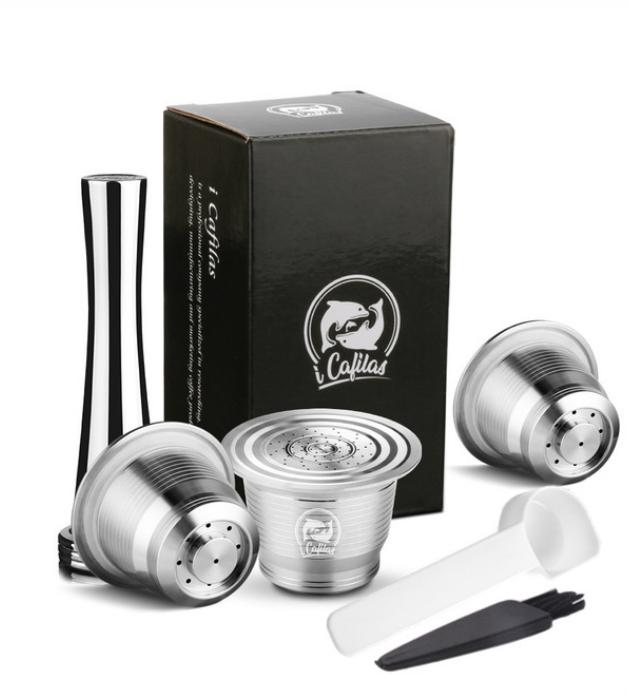 Icafilas Многоразовая Кофейная Капсула Для Nespresso Фильтры из Нержавеющей Стали Многоразовые Фильтры Эспрессо Для Эссенции Капсула Nespresso Качество