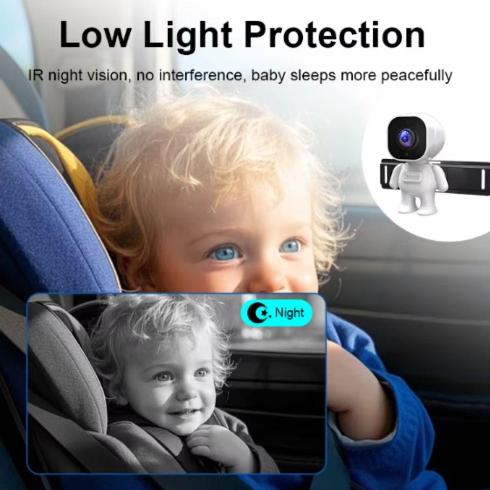 Suction Cup Mount Baby Car Mirror Night Vision Car Seat Mirror Baby Car Monitor Back Seat View