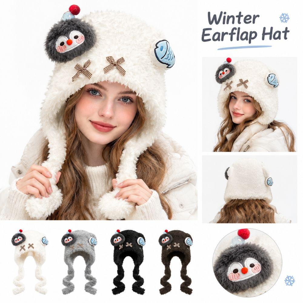 Ear Protection Winter Warm Hat Windproof Ear Warmer Cute Trapper Cap Cold Weather