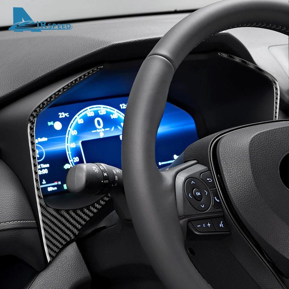 Real Soft Carbon Fiber Sticker For Toyota RAV4 XA50 2019 2020 2021 2022 2023 2024 2025 LHD RHD Car Speedometer Frame Trim