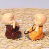 TreegoArt Wearing a Mala Buddha Cute Baby Monk Statues for Home Decor Idol Showpiece - Pack of 4