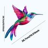 Metal Material Metal Hummingbird Wall Art 3D Design Colorful Finish Hummingbird Pendant Weather Resistant Vintage Colorful Birds