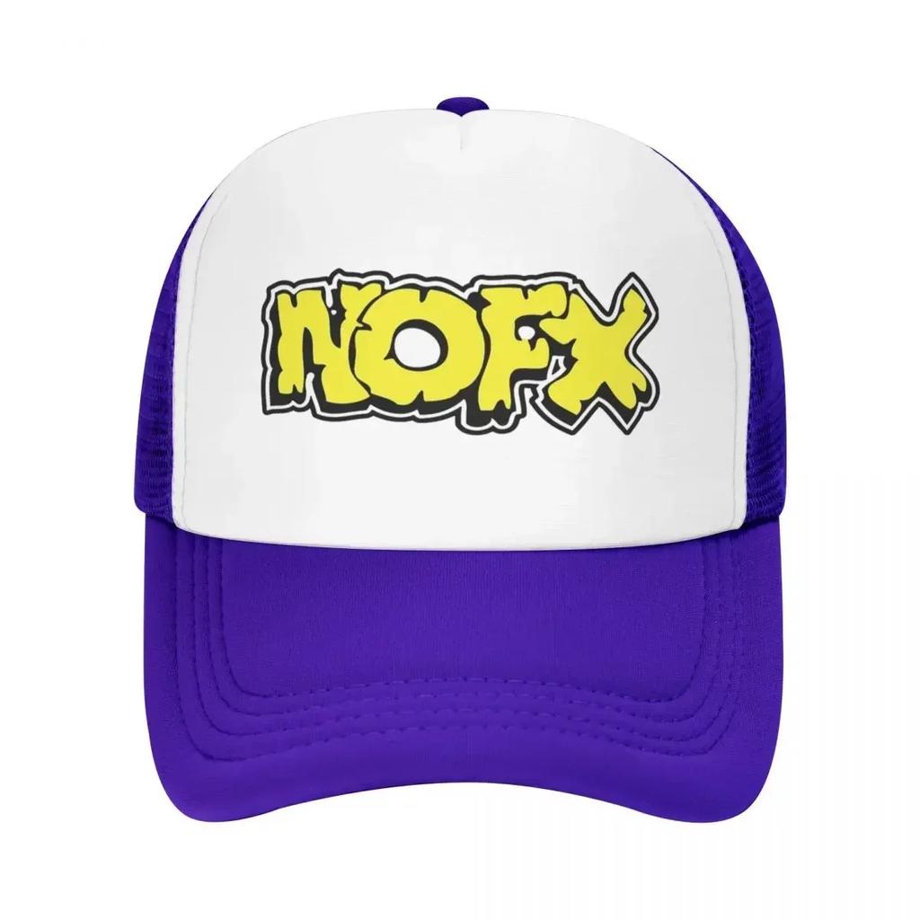 Nofx Punk Band Logo Accessories Foam Mesh Trucker Hat Summer Breathable Rock Music Meshback Baseball Cap Sturdy Adjustbale
