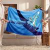 Erling Haaland Personalized Fleece Blanket With Football Logo, Custom Name Text Soft Warm Home Throw Blanket