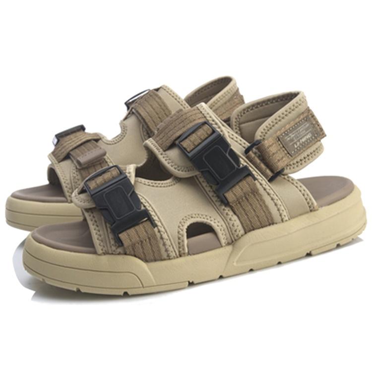 Li-Ning Li Ning Coca Sports Sandals Men's Beige Khaki AGUQ001-3