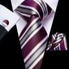 Hi-Tie Мужской галстук фиолетовый шелковый галстук карманные квадратные запонки свадьба ужин