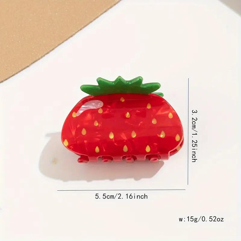 1 шт. Милая маленькая заколка для волос с клубничкой, мини-заколка для полупучка, модная заколка для хвоста, женский повседневный праздничный аксессуар для волос