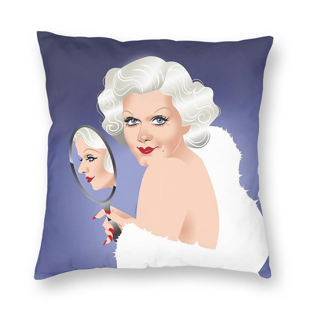 Dinner At Eight Jean Harlow Kitty Packard Square Pillowcase Polyester Linen Velvet Pattern Throw Pillow Case Sofa Seater 45X45