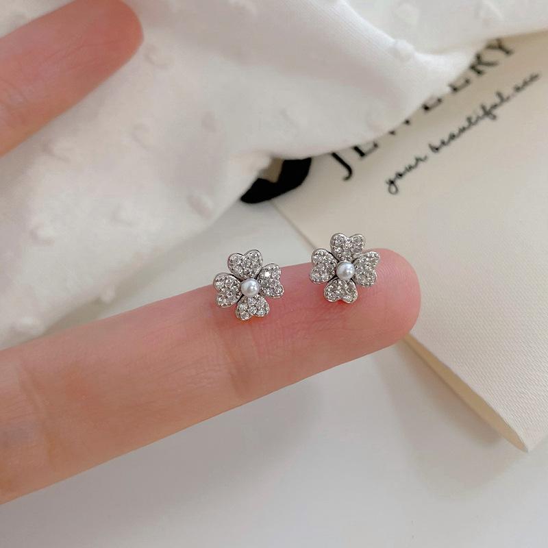 Серьги с цветочным жемчугом, легкие, роскошные, изысканные, усовершенствованные, маленькие, свежие, ежедневные серьги