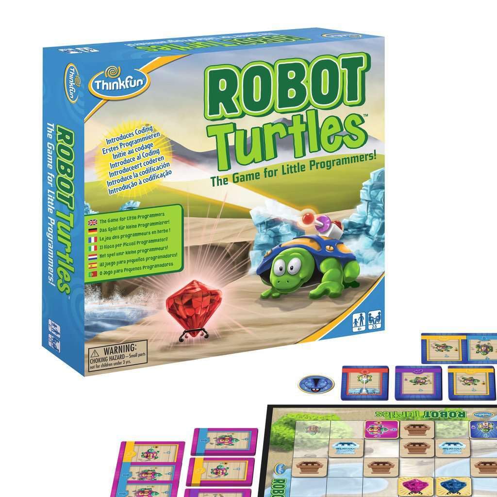 ThinkFun 76431 Игра, развивающая навыки программирования. В комплект входят инструкции на японском языке. Возраст от 4 лет. ThinkFun "Роботы-черепахи"