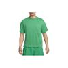Solid Color Quick-Dry Crew Neck T-Shirt Men Tops Green FB7393-324