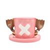Cartoon Ceramic Cup and Saucer Anime Cosplay Luffy Ace Sabo Chopper Hat Shaped Water Cups Coffee Mug Table Decoration Gifts