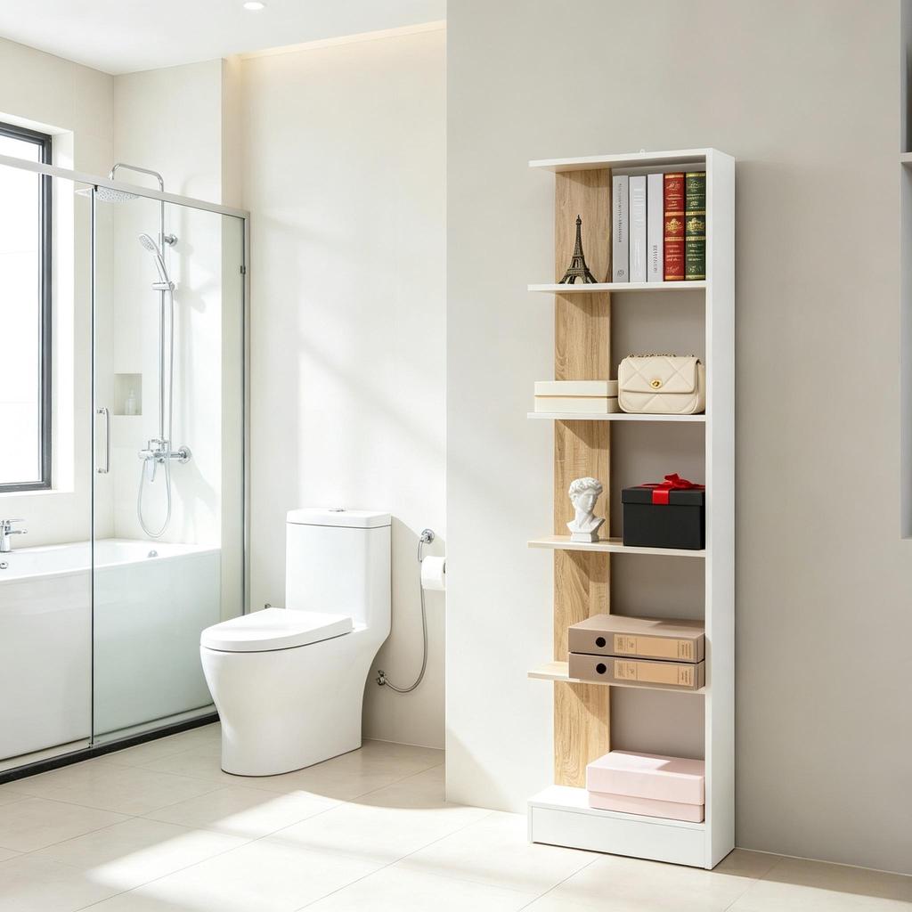 Modern Standing Shelf with Open Design, Bookshelf, Stylish Storage Shelf for Modern Interiors (bookshelf only)