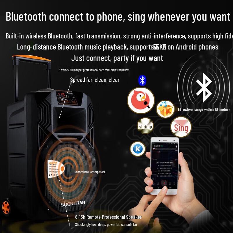 Songchuan SS1-15 Pro Portable Karaoke Speaker System (CN version)