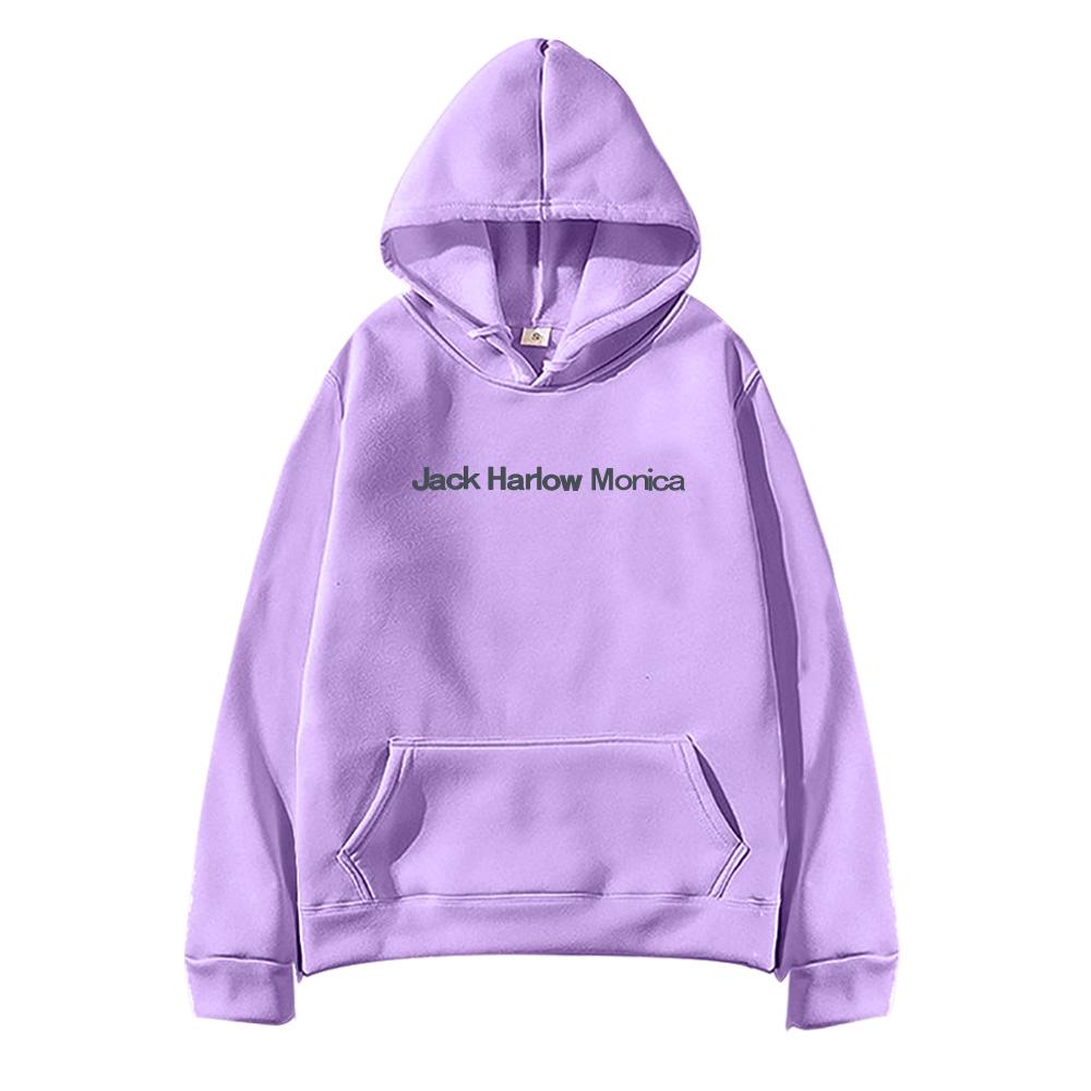 Худи с логотипом Monica от Jack Harlow Женское Мужское Повседневное Уличная Одежда Свитшоты Осень Зима Одежда с Длинным Рукавом Оверсайз Op