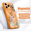 Чехол с узором из цветов белой магнолии Для iPhone 17 Pro Max Магнитный Для Magsafe Гибридный Тонкий Матовый Чехол Для iPhone 16 15 14 13 Pro Max