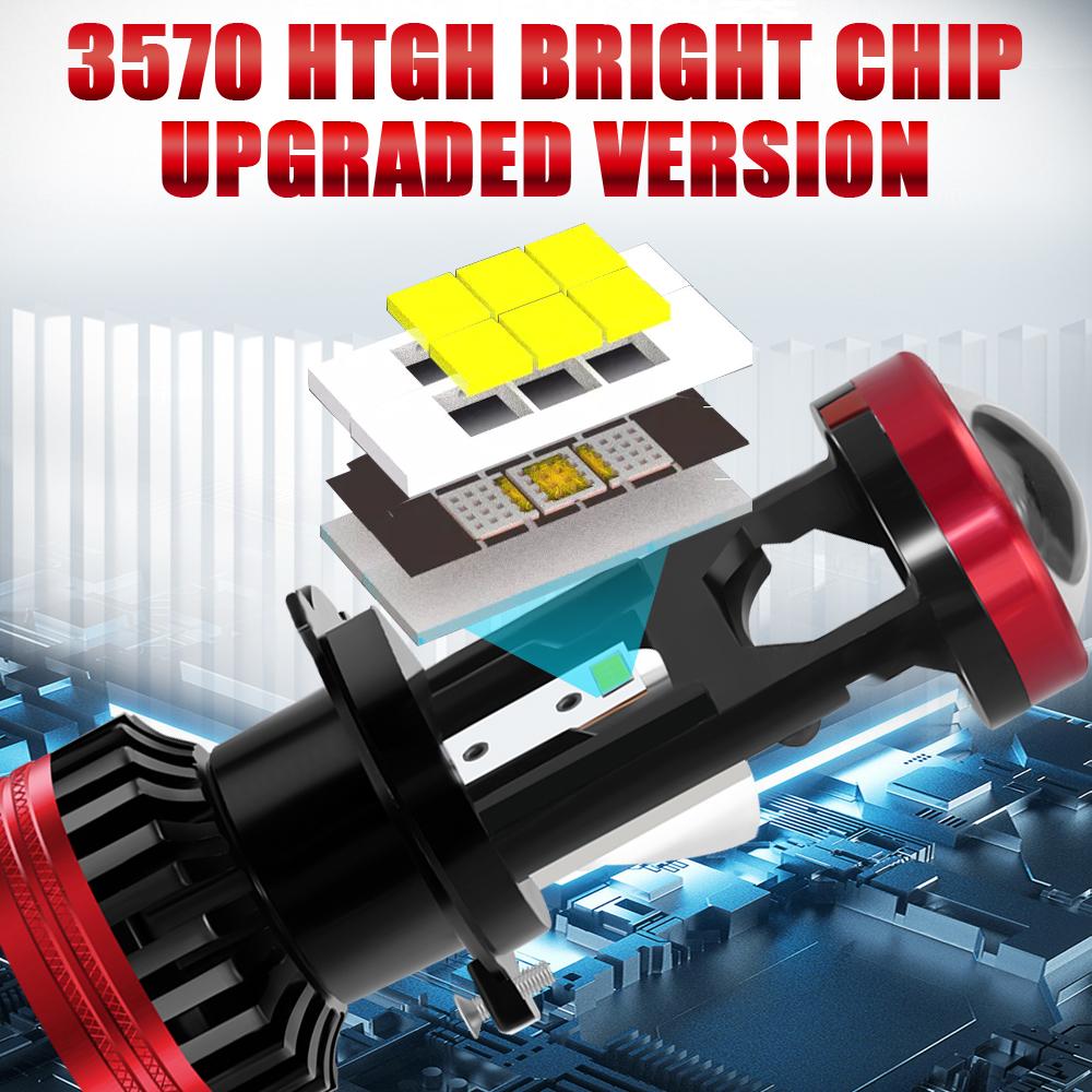 120 Вт 26000LM H4 светодиодный мини-объектив проектора фара H4/9003/HB2 автомобильная лампа Canbus лампа дальнего/ближнего света 6500K 12 В 24 В