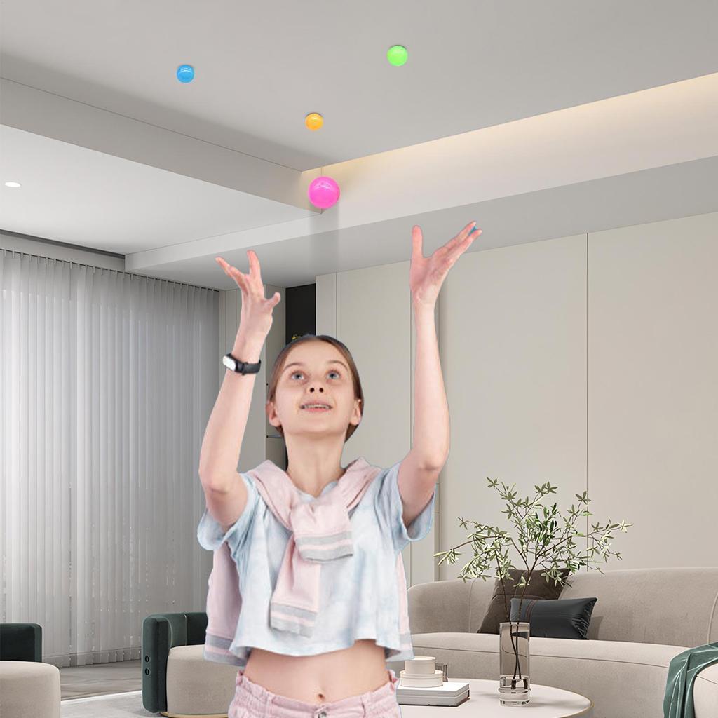 Светящиеся липкие потолочные мишени интерактивные мячи для игрушек для снятия стресса мяч с высоким отскоком антистресс в темноте освещение