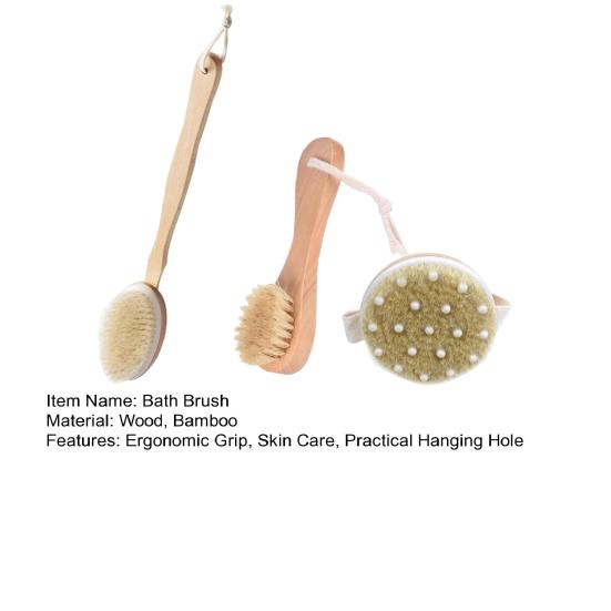 1 шт/3 шт щетка для сухой чистки тела из натурального дерева щетка для ванны эргономичная ручка сзади